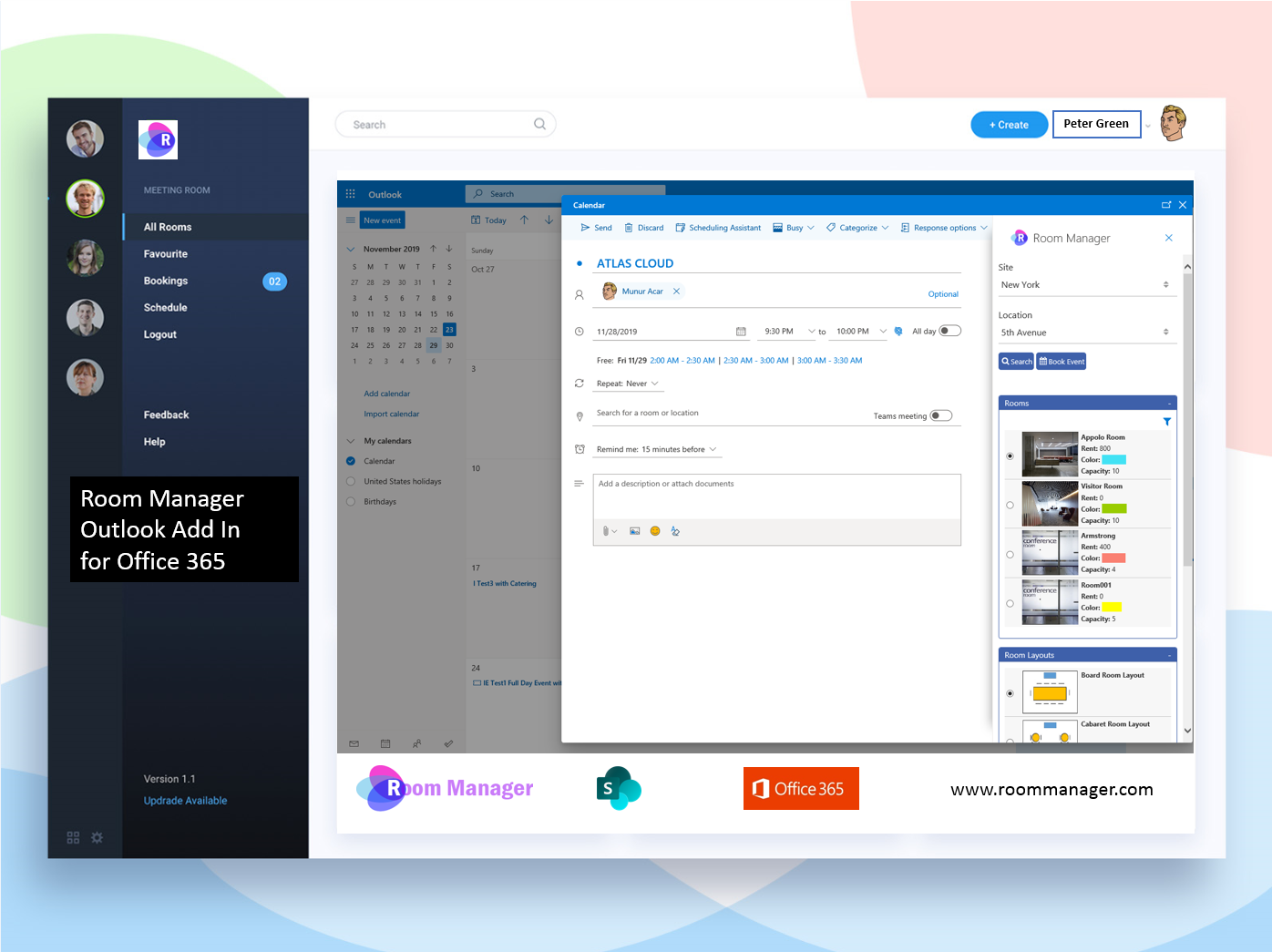 Room Manager Outlook Add In O365 (OWA)